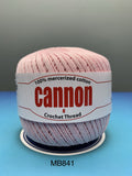 Cannon Mercerized (White, Black, Natural, BC050, BC051, MB767) Cotton Crochet Thread (Single Ball)