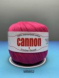 Cannon Mercerized (White, Black, Natural, BC050, BC051, MB767) Cotton Crochet Thread (Single Ball)