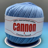 Cannon Mercerized Cotton Crochet Thread Plain Colors (Box of 12 balls)