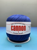 Cannon Mercerized (White, Black, Natural, BC050, BC051, MB767) Cotton Crochet Thread (Single Ball)