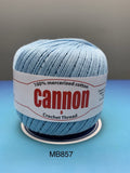 Cannon Mercerized (White, Black, Natural, BC050, BC051, MB767) Cotton Crochet Thread (Single Ball)