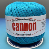 Cannon Mercerized Cotton Crochet Thread Plain Colors (Box of 12 balls)