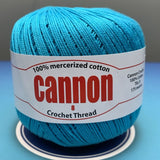 Cannon Mercerized Cotton Crochet Thread Plain Colors (Box of 12 balls)