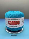 Cannon Mercerized (White, Black, Natural, BC050, BC051, MB767) Cotton Crochet Thread (Single Ball)