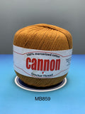 Cannon Mercerized (White, Black, Natural, BC050, BC051, MB767) Cotton Crochet Thread (Single Ball)