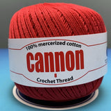 Cannon Mercerized Cotton Crochet Thread Plain Colors (Box of 12 balls)