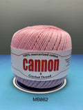 Cannon Mercerized (White, Black, Natural, BC050, BC051, MB767) Cotton Crochet Thread (Single Ball)