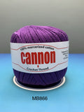 Cannon Mercerized (White, Black, Natural, BC050, BC051, MB767) Cotton Crochet Thread (Single Ball)