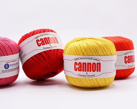 Cannon Mercerized (White, Black, Natural, BC050, BC051, MB767) Cotton Crochet Thread (Single Ball)