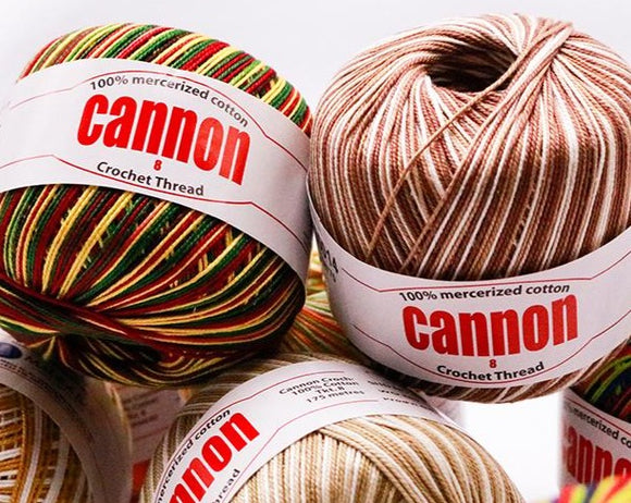 Cannon Mercerized  Multicolors Batch 2 Cotton Crochet Thread (Single Ball)