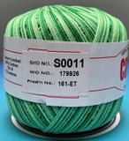 Cannon Mercerized  Multicolors Batch 1 Cotton Crochet Thread (Single Ball)