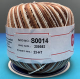 Cannon Mercerized  Multicolors Batch 1 Cotton Crochet Thread (Single Ball)