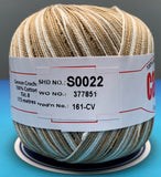 Cannon Mercerized  Multicolors Batch 3 Cotton Crochet Thread (Single ball)