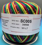 Cannon Mercerized  Multicolors Batch 2 Cotton Crochet Thread (Single Ball)