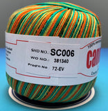 Cannon Mercerized  Multicolors Batch 1 Cotton Crochet Thread (Single Ball)