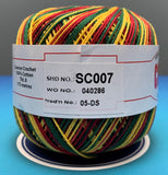 Cannon Mercerized  Multicolors Batch 3 Cotton Crochet Thread (Single ball)