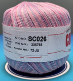 Cannon Mercerized  Multicolors Batch 3 Cotton Crochet Thread (Single ball)