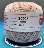 Cannon Mercerized Cotton Crochet Thread Multicolors (Box of 12 balls)