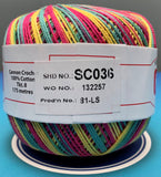 Cannon Mercerized Cotton Crochet Thread Multicolors (Box of 12 balls)