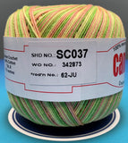 Cannon Mercerized  Multicolors Batch 2 Cotton Crochet Thread (Single Ball)