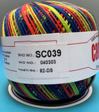 Cannon Mercerized  Multicolors Batch 2 Cotton Crochet Thread (Single Ball)