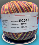 Cannon Mercerized  Multicolors Batch 3 Cotton Crochet Thread (Single ball)